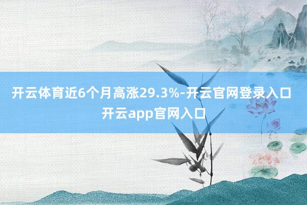 开云体育近6个月高涨29.3%-开云官网登录入口 开云app官网入口