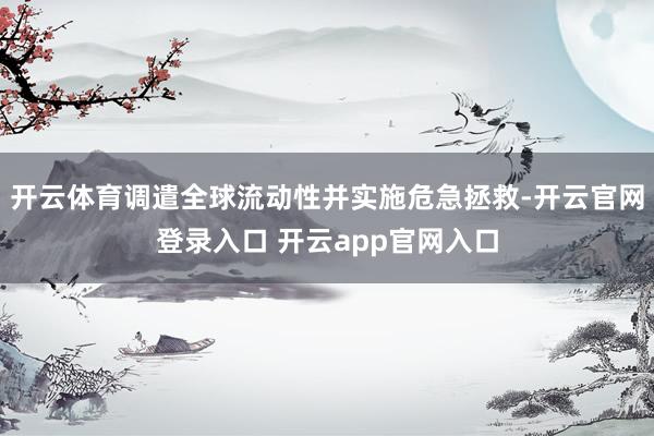 开云体育调遣全球流动性并实施危急拯救-开云官网登录入口 开云app官网入口